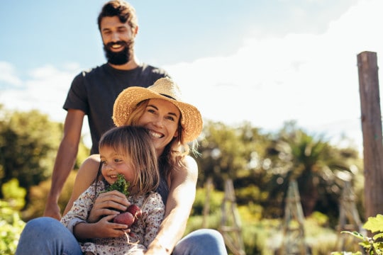 Family gardening