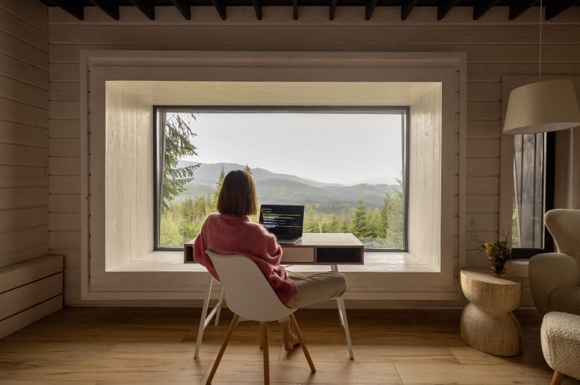 Woman at laptop