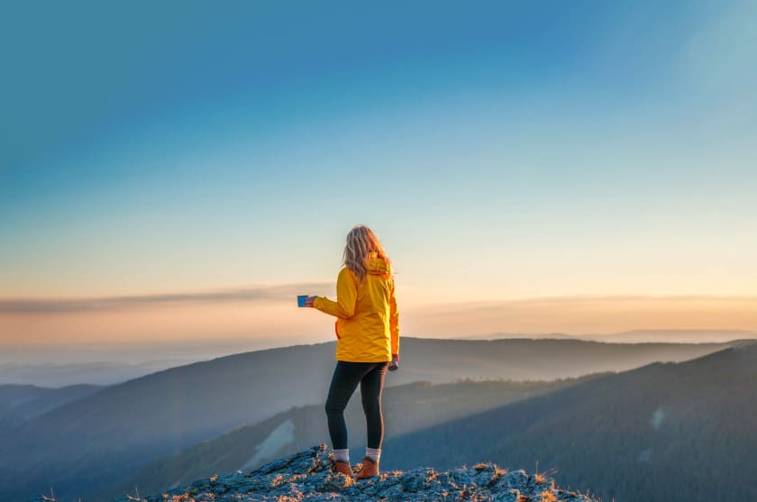 Woman hiking