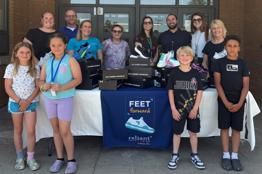 NRW Feet Forward sneaker donation