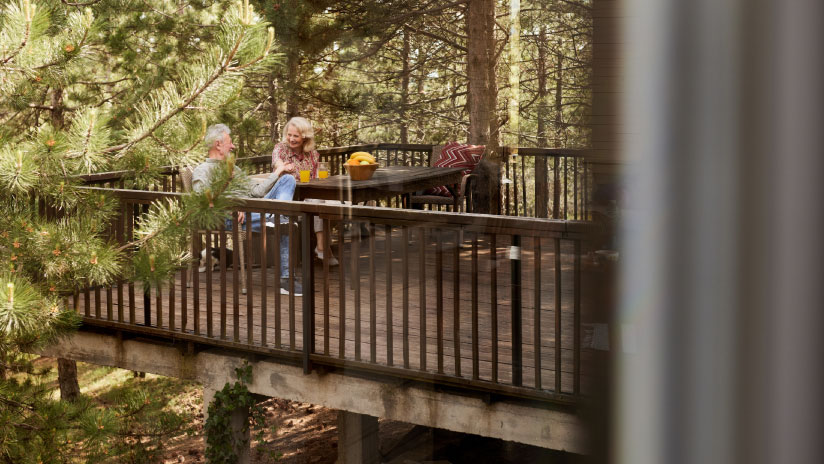 Couple on back deck