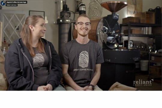 Thumbnail from ad featuring Imprint - photo of Trevor and Christina Leach from Imprint Coffee Roasting
