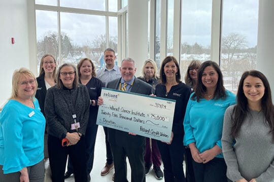 Wilmot Cancer Institute check presentation
