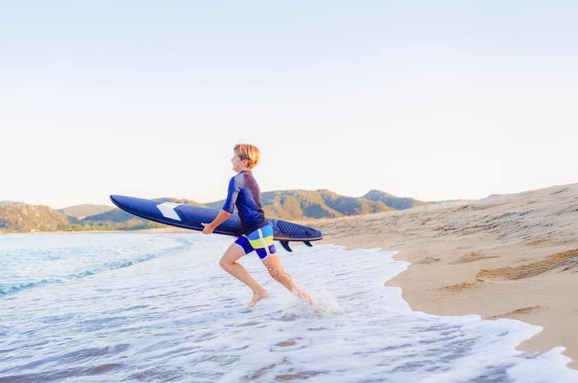 surfing boy